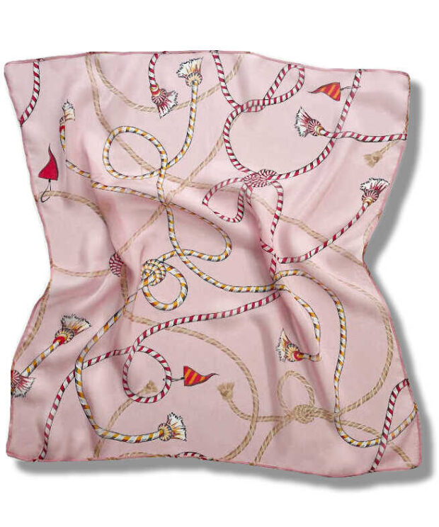 růžový hedvábný šátek